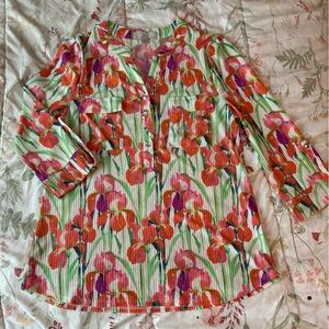 Floral Button-Up Blouse